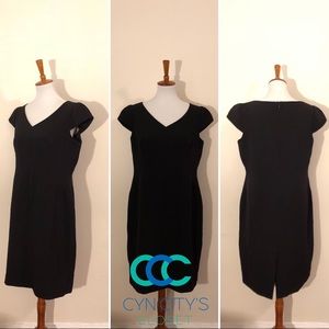 Tahari little black business dress
